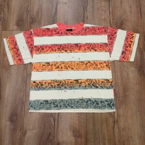 VTG Permit Men Small Shirt Boxy Surf Skate Striped‎ Aztec Ocean Pacific OP Sport